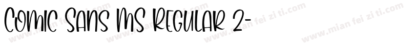 Comic Sans MS Regular 2字体转换